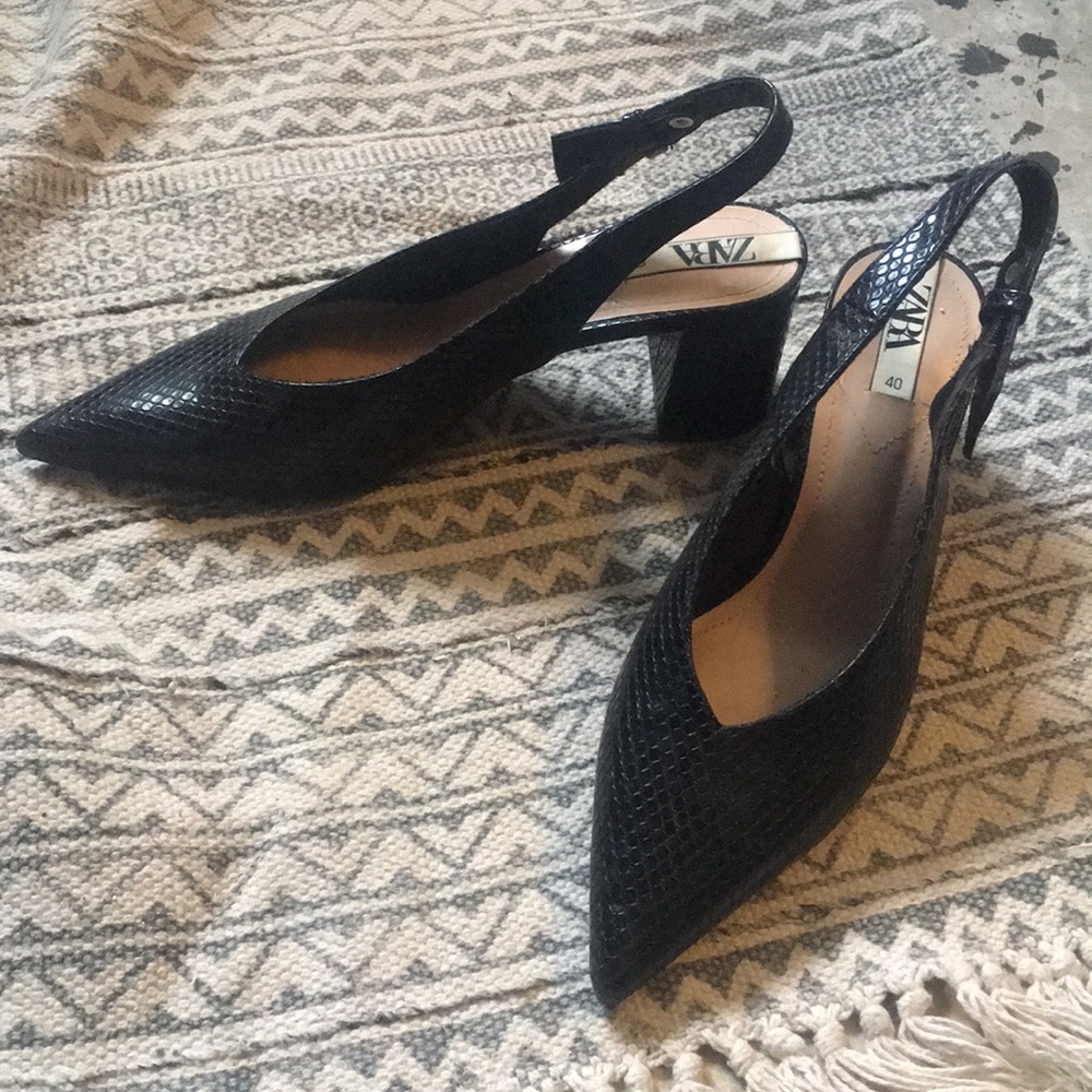 Zara sling back heels